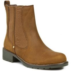 Sztyblety CLARKS - Orinoco Hot 203569894 Brown Wlined Lea. Brązowe botki Clarks, bez wzorów, z kauczuku, bez obcasa, na obcasie, bez zapięcia. W wyprzedaży za 169.00 zł.