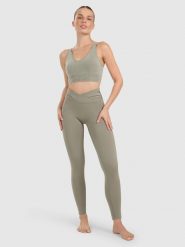 4F Legginsy do jogi i pilatesu szybkoschnące damskie - zielone XS. Zielone legginsy 4f, l, bez wzorów, z dzianiny, z podwyższonym stanem. Za 169.99 zł.