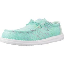 Buty HEY DUDE WALLY PARTY MESH Zielony. Zielone trekkingi Hey Dude, z meshu, trekkingowe. Za 222.99 zł.