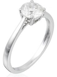 DIAMANTA Złoty pierścionek "Solitaire Impérial 1" z diamentem rozmiar: 52. Szare pierścionki DIAMANTA, z diamentem, złote. Za 22,437.99 zł.