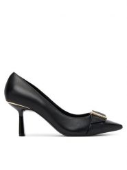 DKNY Szpilki K3544717 Czarny. Czarne szpilki DKNY, bez wzorów, ze skóry, bez obcasa, na szpilce, bez zapięcia. Za 709.99 zł.