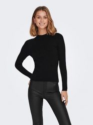 JDY Sweter w kolorze czarnym rozmiar: XL. Czarne swetry JDY, xl, bez wzorów, ze splotem, bez ramiączek. Za 66.00 zł.