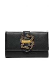 Just Cavalli Duży Portfel Damski 79RA5PA5 ZSA89 Czarny. Czarne portfele Just Cavalli, bez wzorów, ze skóry. Za 339.99 zł.