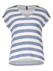 ONLY Koszulka w kolorze błękitno-białym rozmiar: S. Białe bluzki Only, s, bez wzorów, bez kołnierzyka, bez ramiączek. Za 60.99 zł.