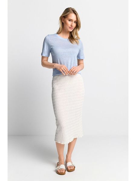 Rich & Royal Koszulka w kolorze błękitnym rozmiar: M. Niebieskie bluzki Rich & Royal, m, bez wzorów, ze lnu, bez kołnierzyka, bez ramiączek. Za 101.23 zł.