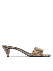 Tommy Hilfiger Klapki Th Mid Mule FW0FW09429 Beżowy. Brązowe klapki TOMMY HILFIGER, bez wzorów, ze skóry, bez obcasa. Za 489.99 zł.