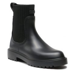 Botki Unisa. Czarne botki Unisa, bez wzorów, bez obcasa, na płaskiej podeszwie, bez zapięcia. Za 449.99 zł.
