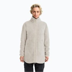 Bluza trekkingowa damska Jack Wolfskin High Curl Coat. Brązowe bluzy Jack Wolfskin, bez wzorów, bez kaptura. Za 429.99 zł.