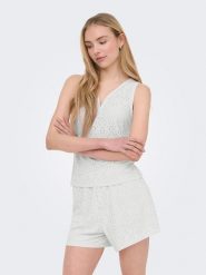 ONLY Bluzka w kolorze białym rozmiar: XL. Białe bluzki Only, xl, bez wzorów, bez kołnierzyka, bez ramiączek. Za 60.95 zł.