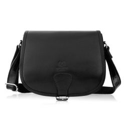 Torebka damska skórzana listonoszka ze skóry licowej czarna Paolo Peruzzi T-39-KBL. Czarne torby na ramię bez wzorów, ze skóry, biznesowe, na ramię, bez dodatków. Za 249.00 zł.