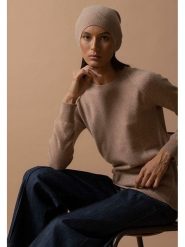 Perfect Cashmere Kaszmirowy sweter w kolorze beżowym rozmiar: XL. Brązowe swetry Perfect Cashmere, xl, bez wzorów, z kaszmiru, bez ramiączek. Za 333.03 zł.