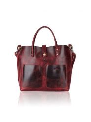 WEZBEY Skórzana torebka "Juana" w kolorze bordowym - 40 x 31 x 13,5 cm rozmiar: onesize. Czerwone torby na ramię WEZBEY, bez wzorów, z materiału, przez ramię, bez dodatków. Za 226.24 zł.