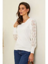 Soft Cashmere Sweter w kolorze kremowym rozmiar: 38/40. Brązowe swetry Soft Cashmere, bez wzorów, z kaszmiru, bez ramiączek. Za 159.82 zł.