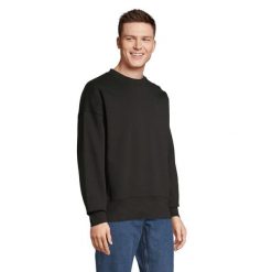 Bluza Z Okrągłym Dekoltem Dla Dorosłych Unisex Authentic. Czarne bluzy SOL'S, l, bez wzorów, z bawełny, z kapturem. Za 212.99 zł.