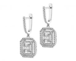 Kolczyki z białego złota z diamentami - 1,02 ct - próba 585. Białe kolczyki Apart, z diamentem, złote. Za 14,990.00 zł.
