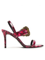Versace Jeans Couture Sandały 79VA3S71 Różowy. Czerwone sandały Versace Jeans Couture, bez wzorów, z jeansu, bez obcasa, na szpilce, bez zapięcia. Za 699.99 zł.
