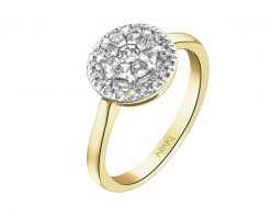 Pierścionek z żółtego złota z diamentami - 0,40 ct - próba 585. Żółte pierścionki Apart, z diamentem, złote. Za 8,990.00 zł.