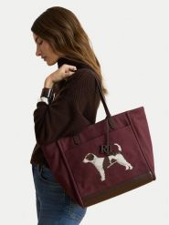 LAUREN RALPH LAUREN Torebka 431P18735001 Bordowy. Czerwone shopper Lauren Ralph Lauren, bez wzorów, z materiału, bez dodatków. Za 1,499.00 zł.