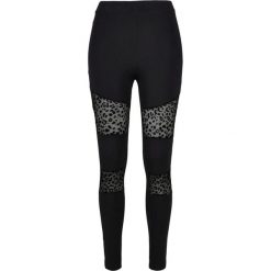 Legginsy damskie Urban Classics flock lace inset. Czarne legginsy Urban Classics, m, bez wzorów, z dżerseju. Za 127.20 zł.