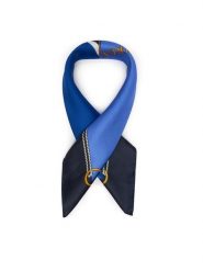 LAUREN RALPH LAUREN Chusta jedwabna Colour-Blocked Anchor-Crest 454P09785003 Niebieski. Niebieskie rękawiczki Lauren Ralph Lauren, bez wzorów, z jedwabiu. Za 519.99 zł.