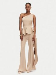 Babylon Top S00356 Beżowy Regular Fit. Brązowe bluzki Babylon, s, bez wzorów, z poliamidu, bez kołnierzyka, bez ramiączek. Za 1,209.00 zł.
