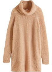 Sweter z golfem oversize. Czerwone golfy bonprix, bez wzorów, bez ramiączek. Za 124.99 zł.