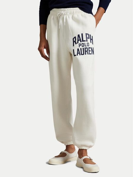 Polo Ralph Lauren Spodnie dresowe 211971758002 Biały Tapered Fit. Białe spodnie dresowe Polo Ralph Lauren, xl, bez wzorów, z bawełny. Za 589.99 zł.