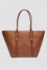 MICHAEL KORS Brązowa shopperka skórzana. Brązowe shopper Michael Kors, bez wzorów, ze skóry, eleganckie, bez dodatków. Za 1,799.99 zł.
