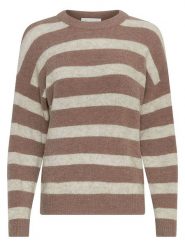 MOSS COPENHAGEN Sweter w kolorze beżowo-brązowym rozmiar: S/M. Brązowe swetry Moss Copenhagen, m, bez wzorów, z wełny, bez ramiączek. Za 234.95 zł.
