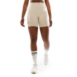 Damskie bezszwowe krótkie legginsy kolarki treningowe Fitness Siroko Dynamic. Brązowe legginsy SIROKO, l, bez wzorów, z materiału, krótkie. Za 105.00 zł.