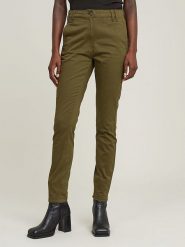 G-Star Spodnie - Skinny fit - w kolorze khaki rozmiar: W30/L34. Brązowe spodnie materiałowe G-Star, l, bez wzorów, z podwyższonym stanem. Za 209.95 zł.