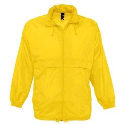 Wiatrówka Unisex Surf Dla Dorosłych. Żółte kurtki sportowe SOL'S, s, bez wzorów, bez kaptura, trekkingowe. Za 95.99 zł.