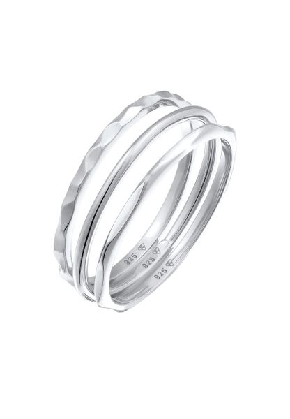 Elli Damski Basic Stacking zestaw 3 częściowy w srebrze 925 Sterling Silver Pierścionki 1 ct. Szare pierścionki Elli, srebrne. Za 283.99 zł.