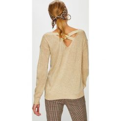 Answear - Sweter Animal Me. Żółte swetry ANSWEAR, l, bez wzorów, z dzianiny, bez ramiączek. W wyprzedaży za 99.90 zł.