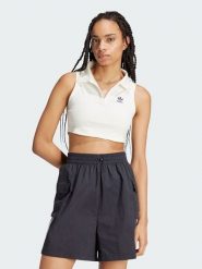 Adidas Top w kolorze kremowym rozmiar: L. Brązowe topy Adidas, l, bez wzorów, bez kołnierzyka, bez ramiączek. Za 96.83 zł.