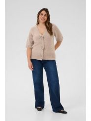 KAFFE curve Kardigan w kolorze beżowym rozmiar: S. Brązowe kardigany KAFFE curve, s, bez wzorów. Za 217.99 zł.