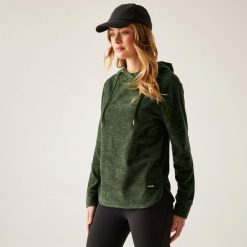 Bluza damska z kapturem Mayse. Zielone bluzy sportowe Regatta, bez wzorów, z bawełny, z kapturem. Za 169.99 zł.