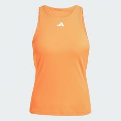 Koszulka Tennis Climacool Y-Tank. Brązowe bluzki Adidas, bez wzorów, sportowe, bez kołnierzyka, bez ramiączek. Za 239.00 zł.