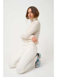 AUTHENTIC CASHMERE Kaszmirowy golf "Linda" w kolorze kremowym rozmiar: M. Brązowe golfy AUTHENTIC CASHMERE, m, bez wzorów, z kaszmiru, bez ramiączek. Za 563.95 zł.