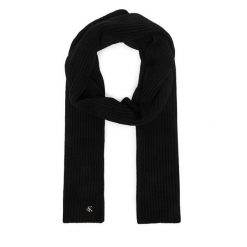 Szalik Calvin Klein. Czarne szaliki Calvin Klein, bez wzorów. Za 329.99 zł.
