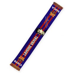FC Barcelona 25-26, oficjalny szalik - podpisany, Lamine Yamal. Czerwone szaliki FC Barcelona, bez wzorów, sportowe. W wyprzedaży za 105.04 zł.
