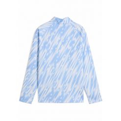 Młodzieżowa bluza przedmeczowa z zamkiem 1/4 Manchester City PUMA. Niebieskia bluzy Puma, m, bez wzorów, bez kaptura. Za 329.00 zł.