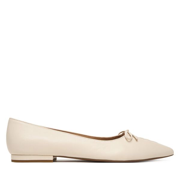 Baleriny LAUREN RALPH LAUREN. Białe baleriny Lauren Ralph Lauren, bez wzorów, bez obcasa. Za 655.99 zł.