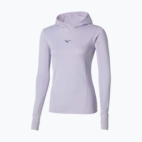 Bluza do biegania damska Mizuno Active Warm Hooded. Niebieskie bluzy Mizuno, l, bez wzorów, z elastanu, bez kaptura. Za 149.99 zł.