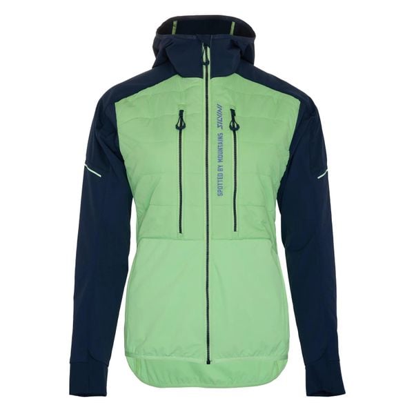 Damska kurtka narciarska Silvini Asprino. Zielone kurtki narciarskie Silvini, xl, bez wzorów, z kapturem, narciarskie, primaloft. Za 636.00 zł.