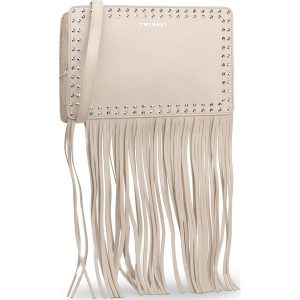 Torebka TWINSET - Tracolla Con Zip AS8PCC Avorio Chiaro 0018C. Brązowe listonoszki Twinset, bez wzorów, ze skóry, bez dodatków. W wyprzedaży za 539.00 zł.