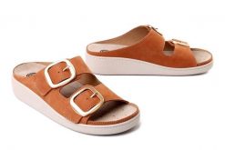 Dr. Brinkmann 700933-02 Brązowy, klapki damskie. Brązowe klapki Dr. Brinkmann, bez wzorów, ze skóry, bez obcasa. Za 289.90 zł.
