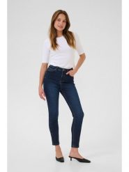 Kaffe Dżinsy - Slim fit - w kolorze granatowym rozmiar: W32. Niebieskie jeansy Kaffe, z aplikacjami, z podwyższonym stanem. Za 104.99 zł.