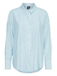 Vero Moda Bluzka w kolorze błękitno-białym rozmiar: S. Białe bluzki Vero Moda, s, bez wzorów, z materiału, bez kołnierzyka, bez ramiączek. Za 43.99 zł.