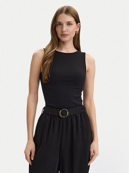 Vero Moda Top Ruby 10342997 Czarny Slim Fit. Czarne topy Vero Moda, l, bez wzorów, z bawełny, bez kołnierzyka, bez ramiączek. Za 68.99 zł.